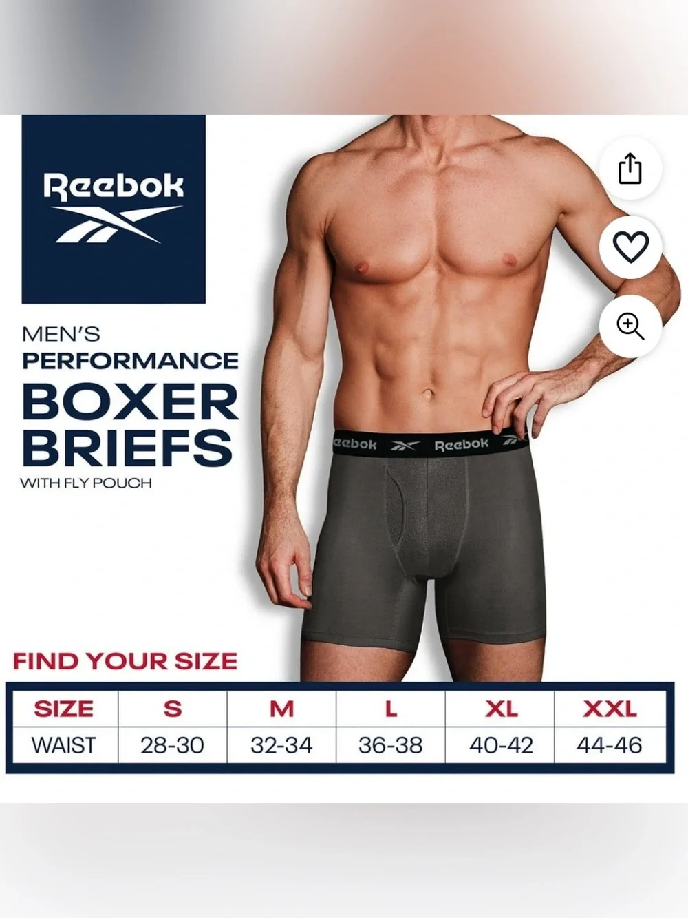 Reebok Men's Training Boxer Briefs 4 Pack Small Black, Gray, Red
